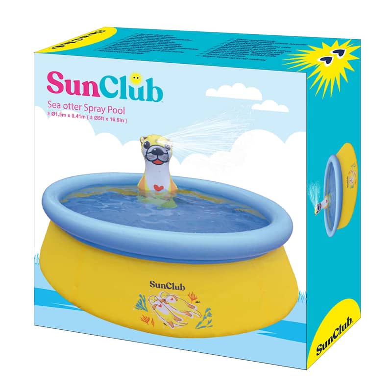 JLeisure 5' x 16.5" Sea Otter Inflatable Outdoor Above Ground Kid Pool, 6 Pack - 26