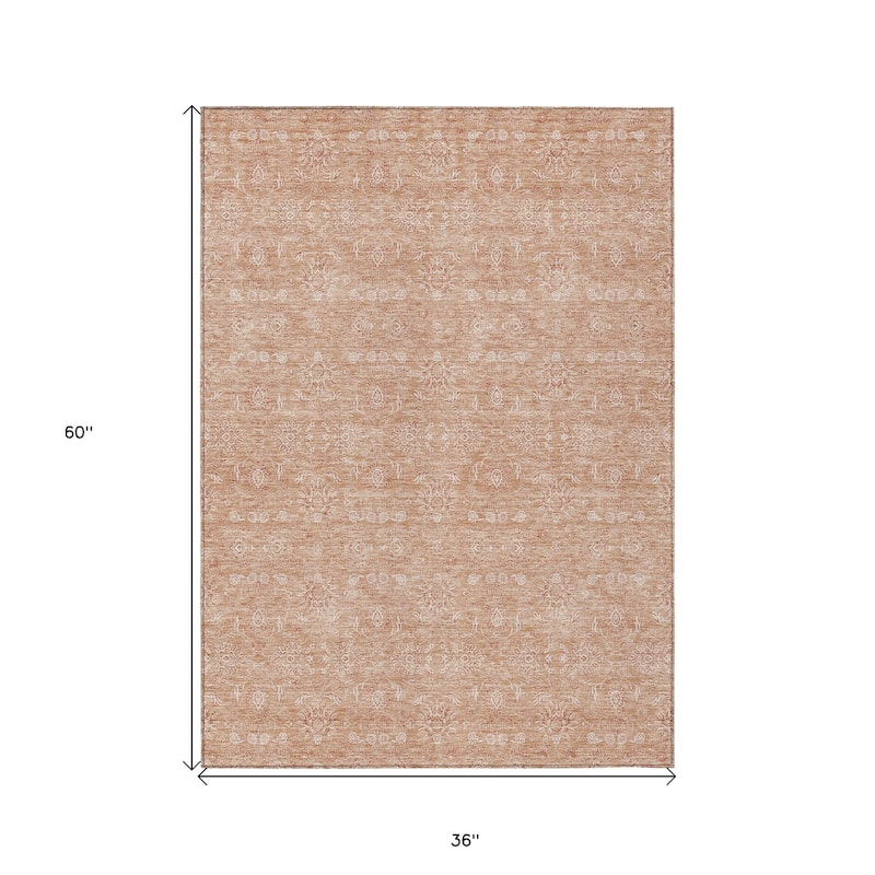 HomeRoots Floral Transitional Rectangle Outdoor Rug
