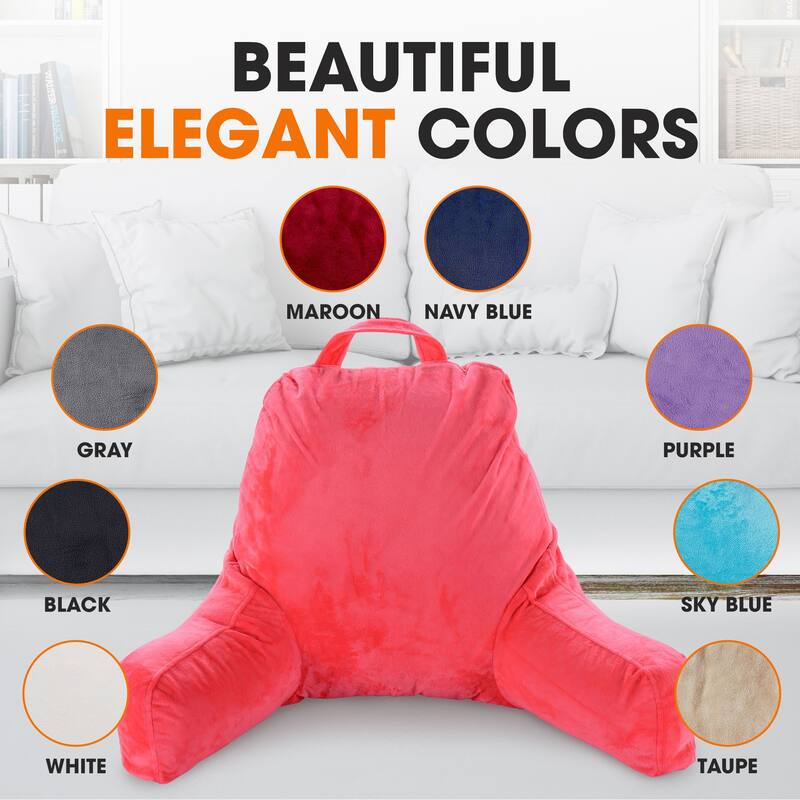 Cheer Collection Backrest Reading TV and Gaming Pillow with Armrest