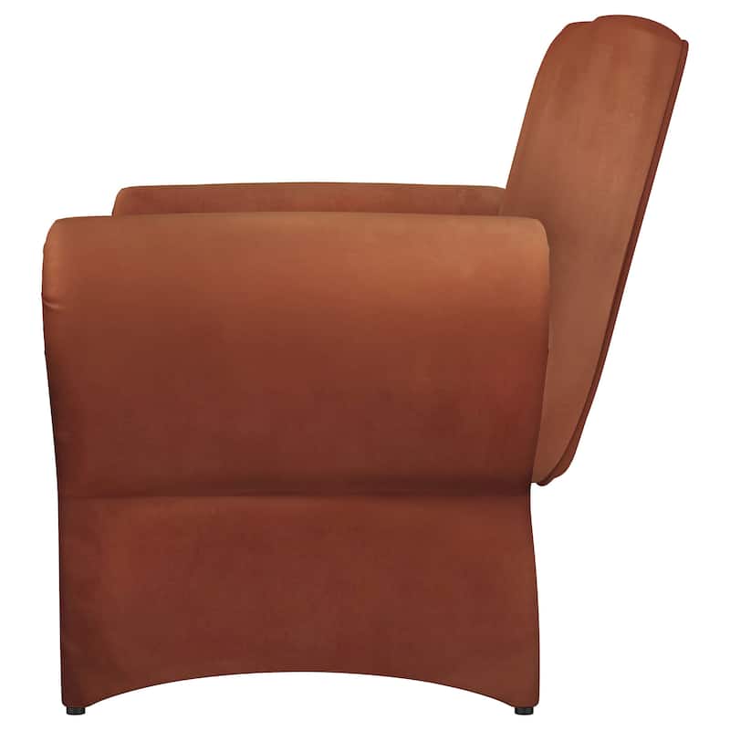 Liana Upholstered Flared Arm Accent Armchair Rust Orange