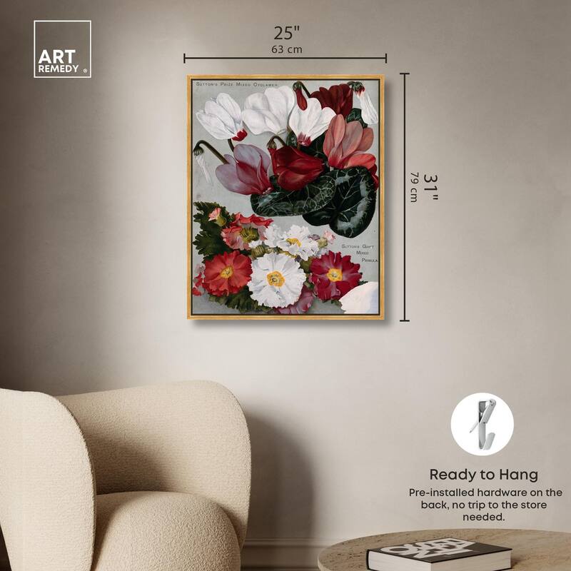 Cyclamens Canvas by Art Remedy