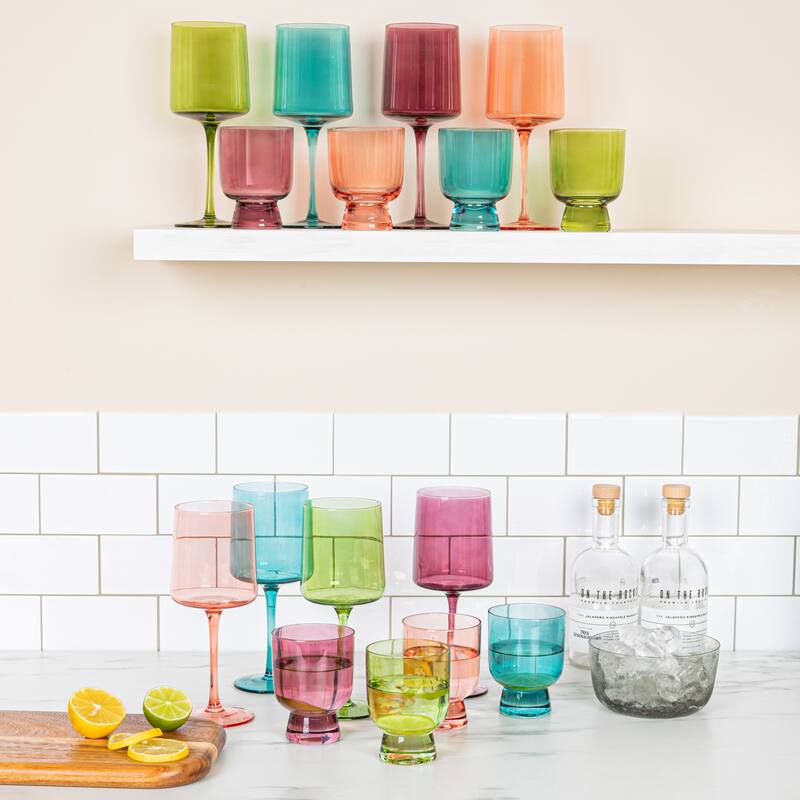 Drinking Glasses - 3.0"L x 3.0"W x 3.9"H