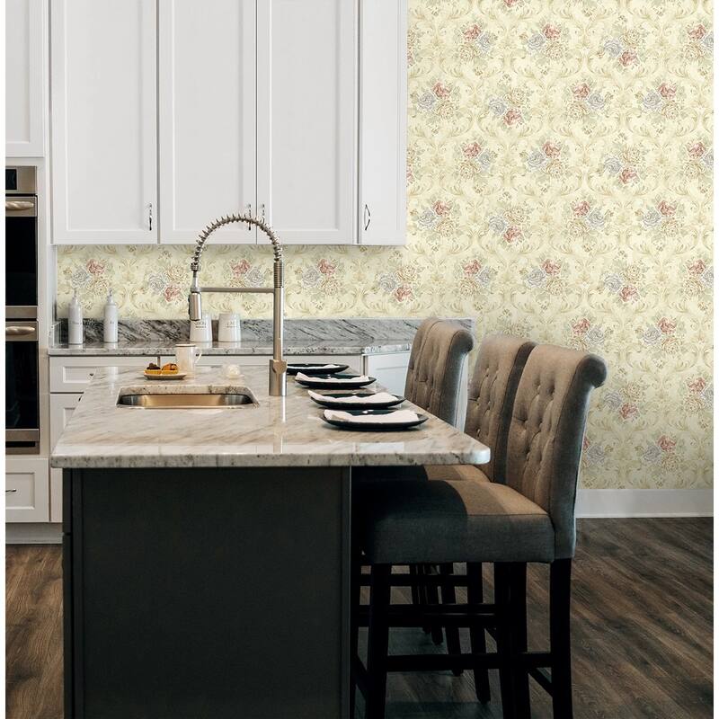 Seabrook Design Demeter Floral Trellis Unpasted Wallpaper