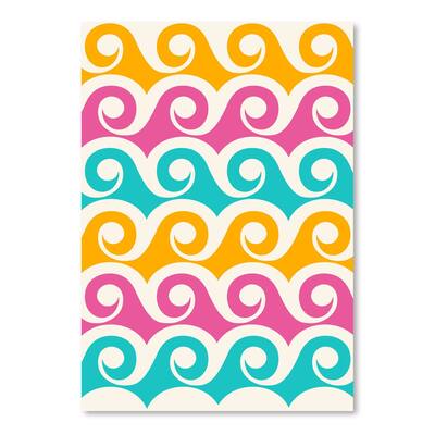 Americanflat - Bright Tropical Waves by Modern Tropical - 16"x20" Poster Art Print