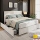 preview thumbnail 3 of 29, Platform Bed with Channel Tufted Corduroy Headboard and 4 Storage Drawers