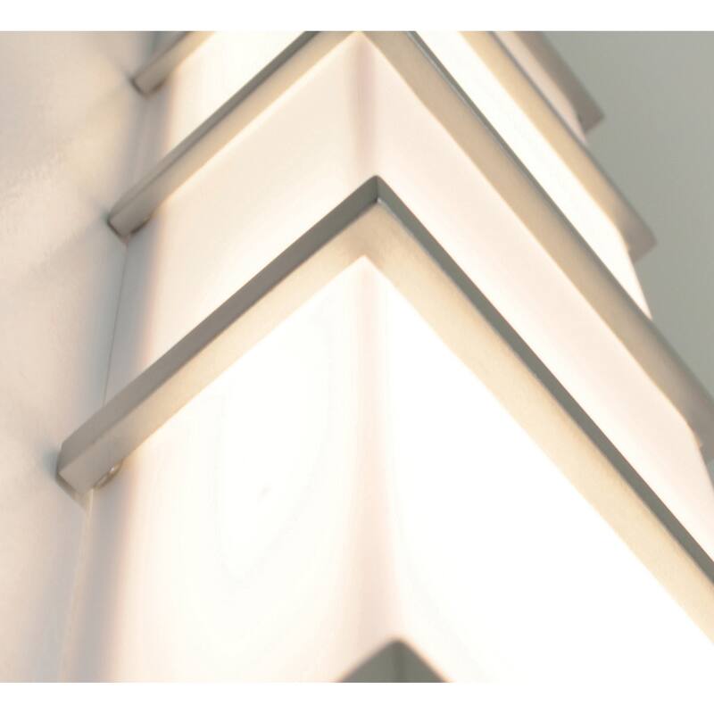 Lasalle 1-light Textured Grey LED Outdoor Sconce, White Acrylic Shade