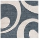 preview thumbnail 48 of 48, SAFAVIEH Florida Shag Jayati Abstract 1.2-inch Thick Rug 6'7" Square - Slate/Ivory - Square