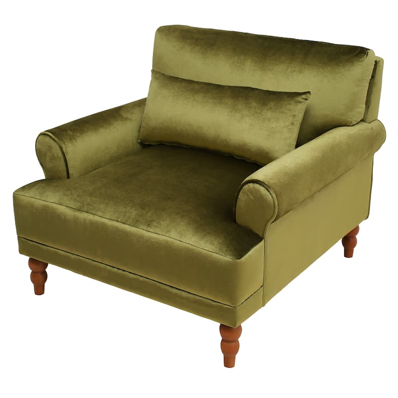 Oversized Accent Chair with Circular Armrests by Harper&Bright Designs