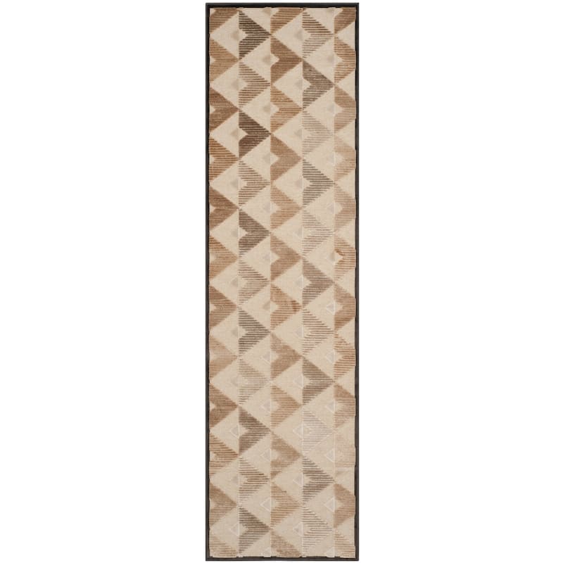 SAFAVIEH Paradise Litha Modern Viscose Rug - 2'2" x 8' Runner - Soft Anthracite/Cream