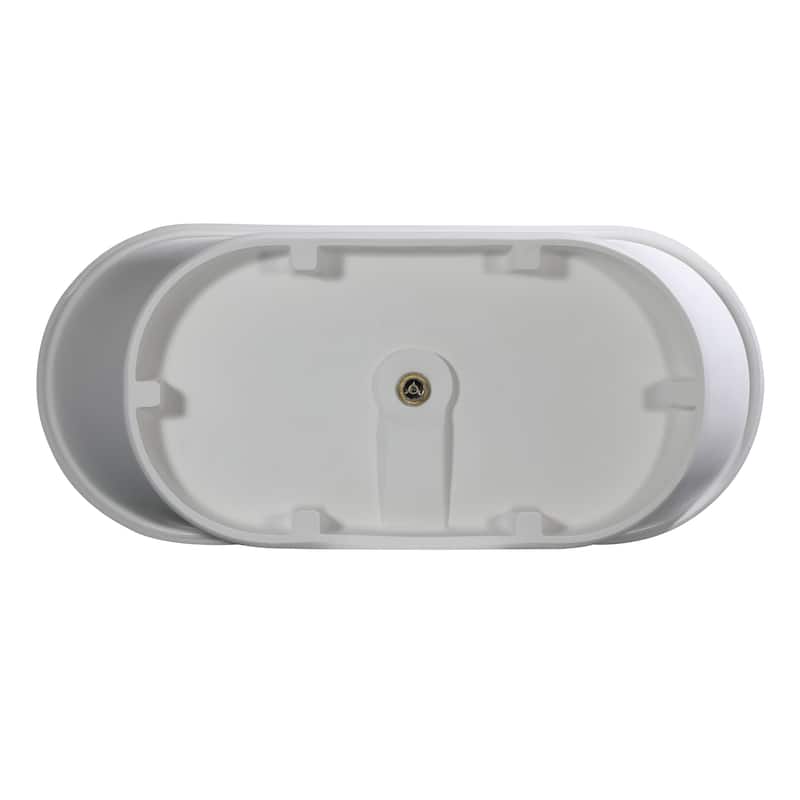 67" White Matte Pedestal Solid Surface Resin Bathtub