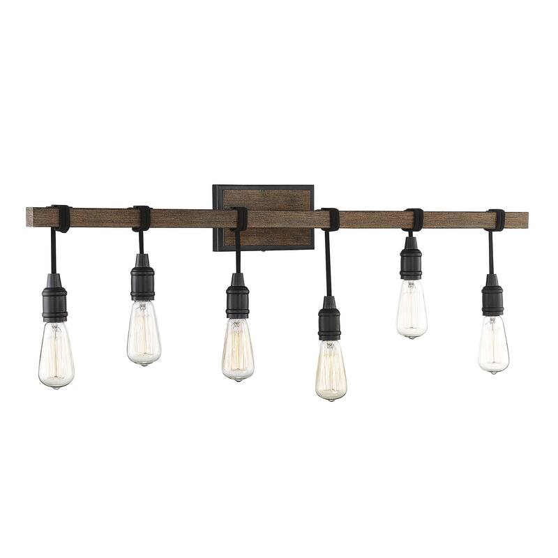 Burgess 6-Light Bathroom Vanity Light in Durango