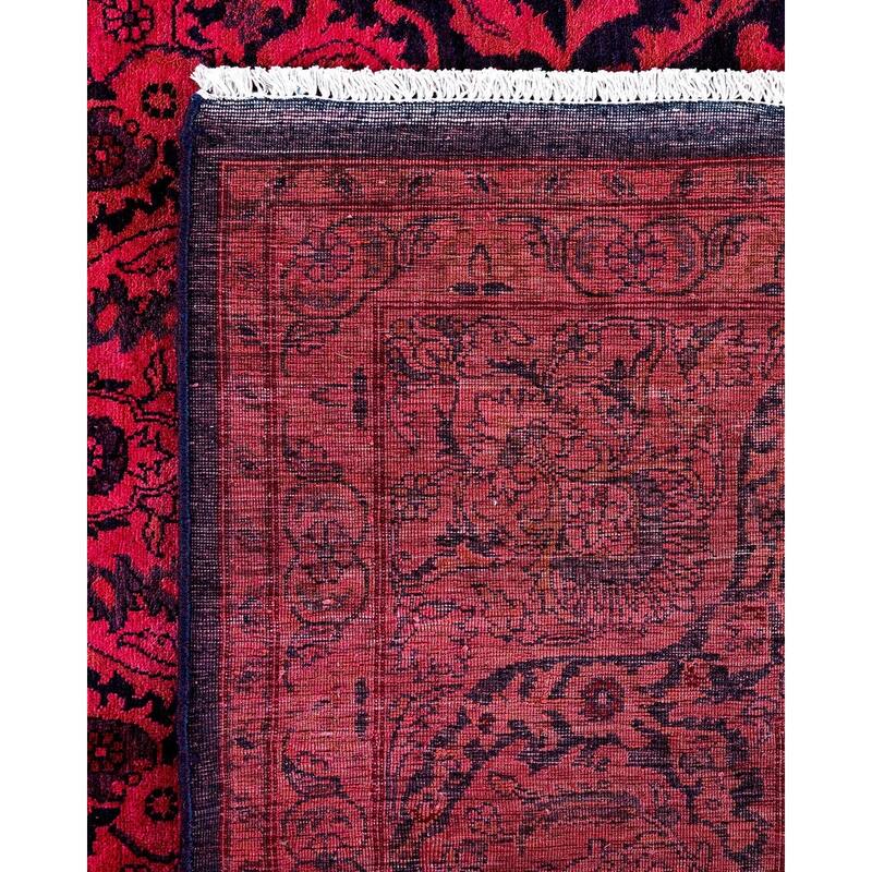Overdyed, One-of-a-Kind Hand-Knotted Area Rug - Pink - 7' 10" x 10' 3"