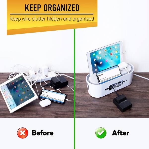 12 5 Cable Management Box Power Strip Cord Surge Protector Organizer Holder Overstock 31315596 If you are looking for the best cable management boxes and sleeves, we have got some of the best ones in the list below. 12 5 cable management box power strip