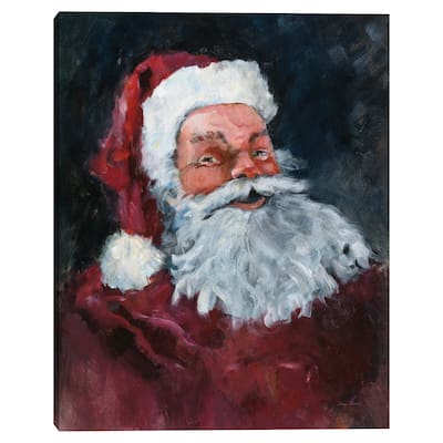 Jolly Santa by Avery Tillmon Canvas Art Print
