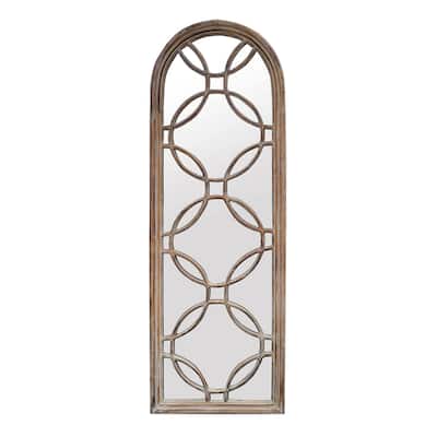 Wedding Ring Arched Full Length Mirror - 6.25' - Brown