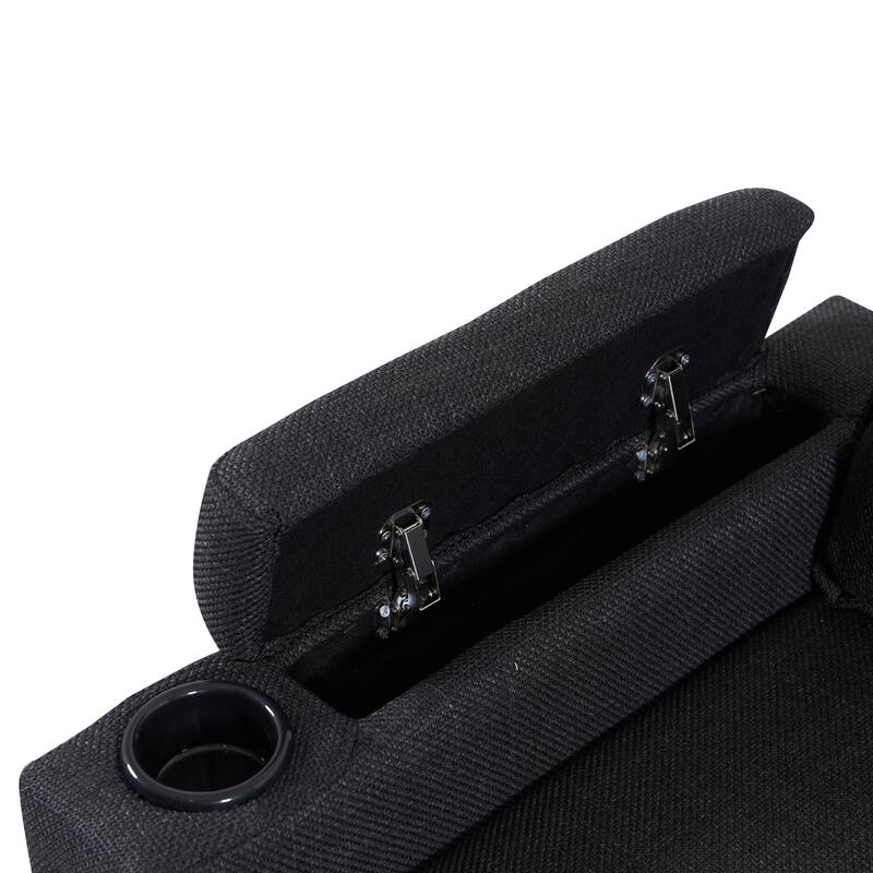 L Shaped Sectional Couches with Storage Ottoman, 3 Seater Upholstered Sofa with USB Port, Cup Holder Modern Sofas for Apartment