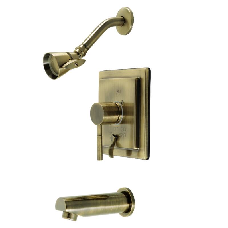 Kingston Brass Concord Tub and Shower Trim Package with 1.8 GPM Single - Antique Brass