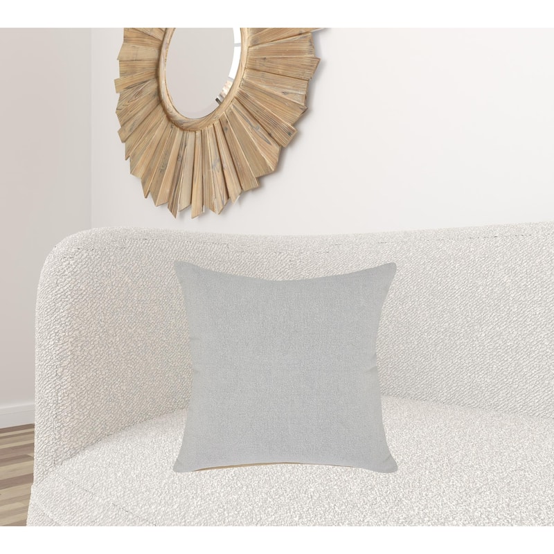 HomeRoots 20" X 20" Light Gray And Micro Chip Gray 100% Cotton Zippered Pillow
