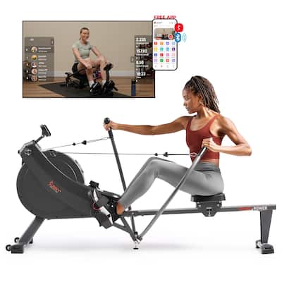MotionMax Magnetic Rowing Machine - SF-RW522067 - Black Gray - 78.6 x 28.3 x 39.3 Inches