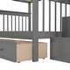 preview thumbnail 9 of 9, Multifunctional Design Wood Bunk Bed with Storage Space and Guardrail, Stable Construction, Grey