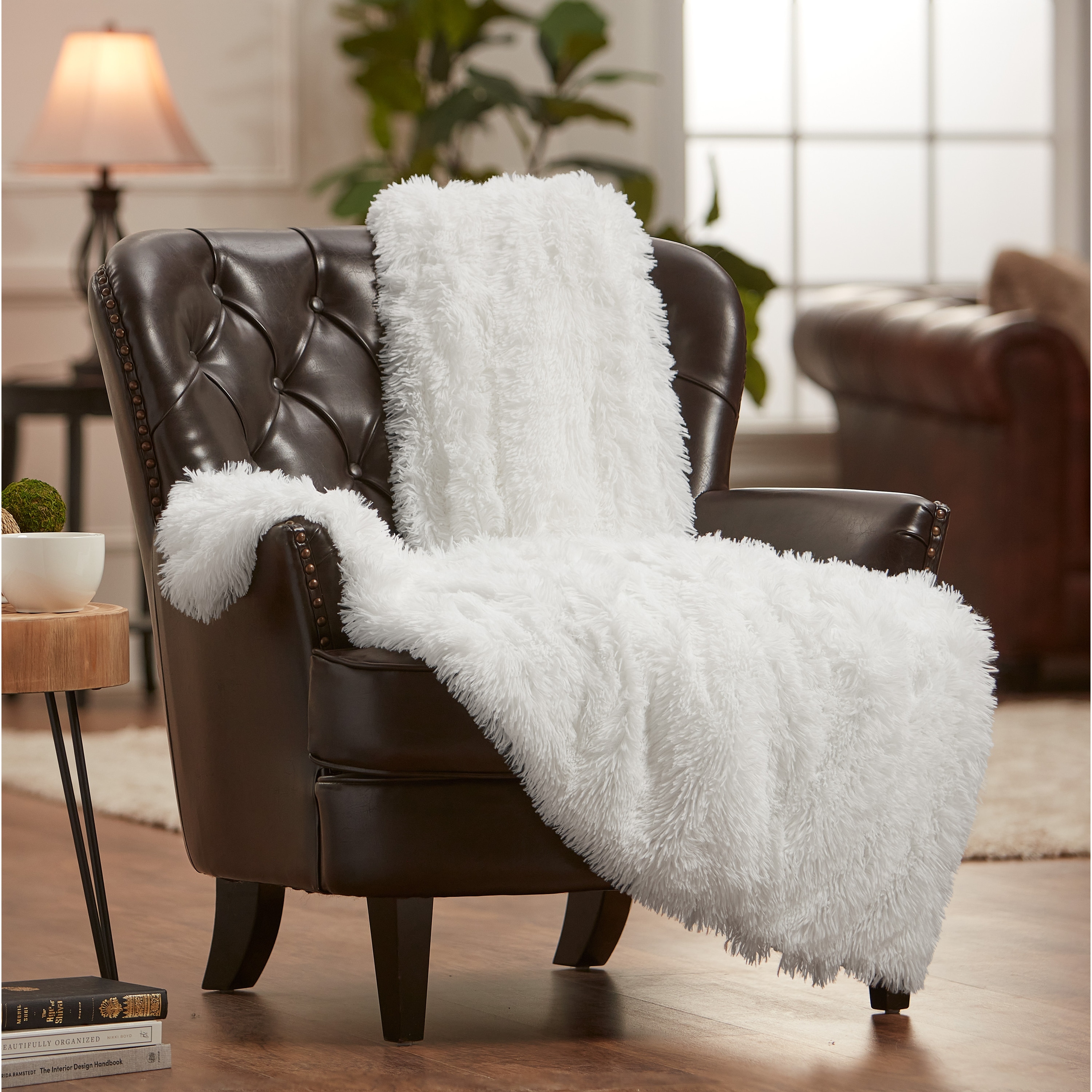 Decorative Extra Soft Faux Fur Blanket Queen Size 78 x 90,Solid