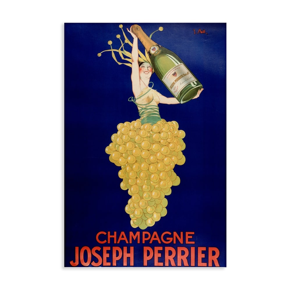 Stupell Vintage Perrier Champagne Canvas Wall Art Design By Marcus Jules