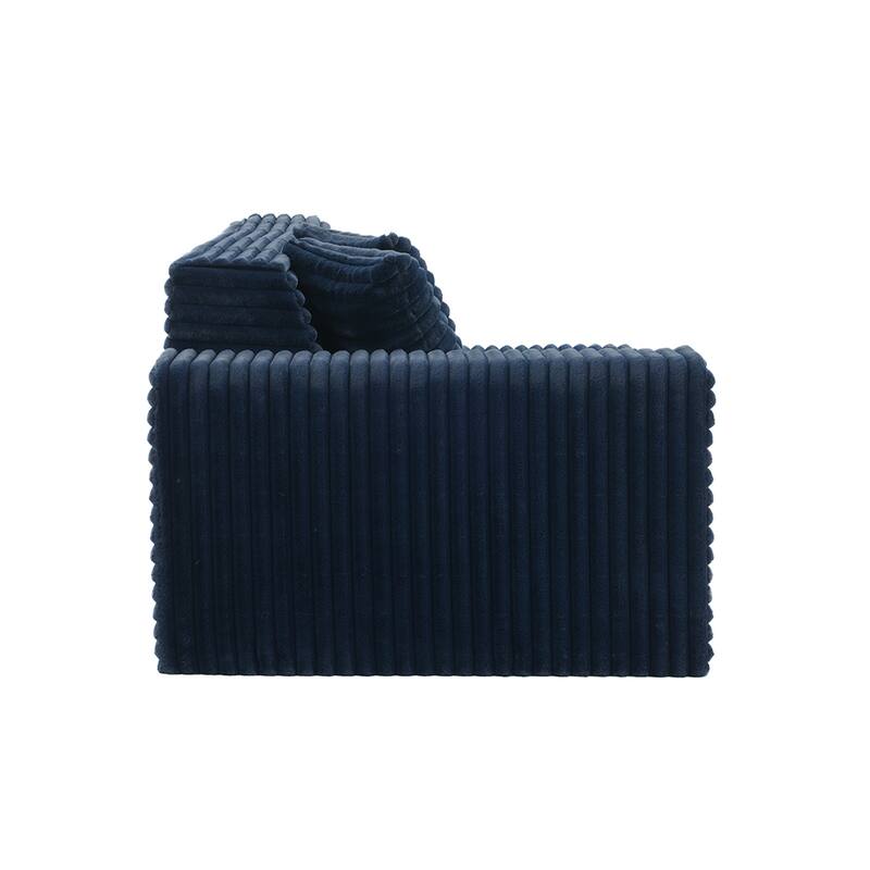 81" W No Assembly Required Couch Plush Corduroy Loveseat Sofa