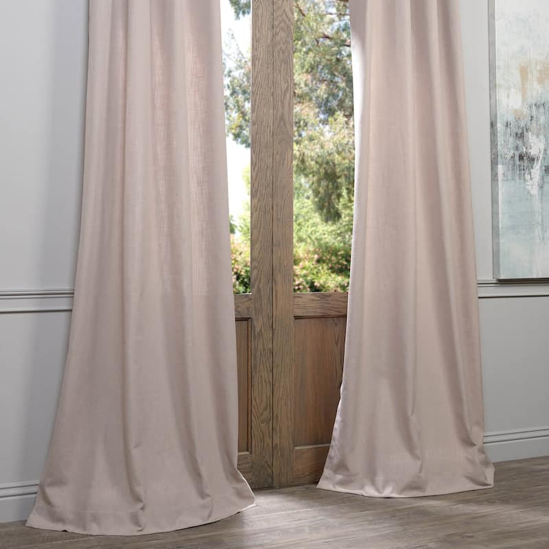 Exclusive Fabrics Heavy Faux Linen Grommet Curtain (1 Panel)