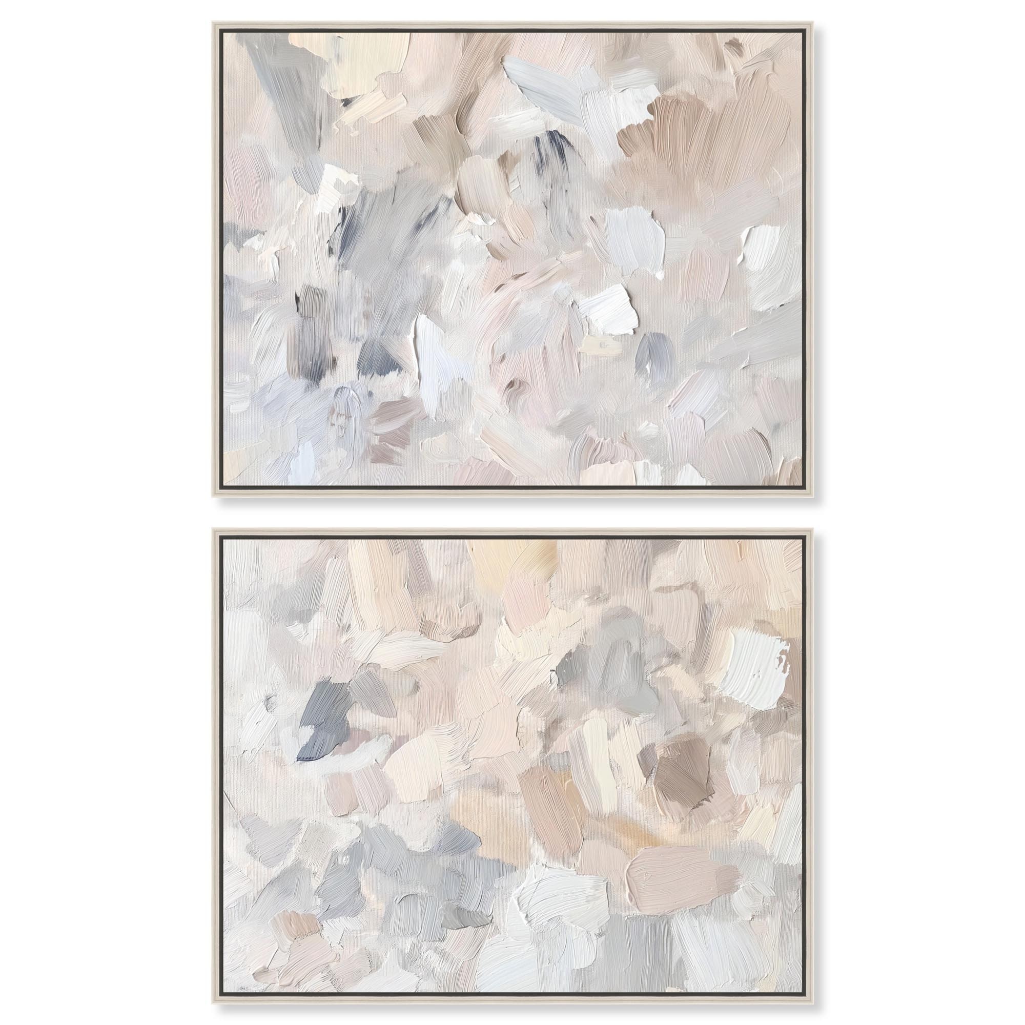 Neutral Harmony Boho Art Set of 2 Canvas Print by Art Remedy