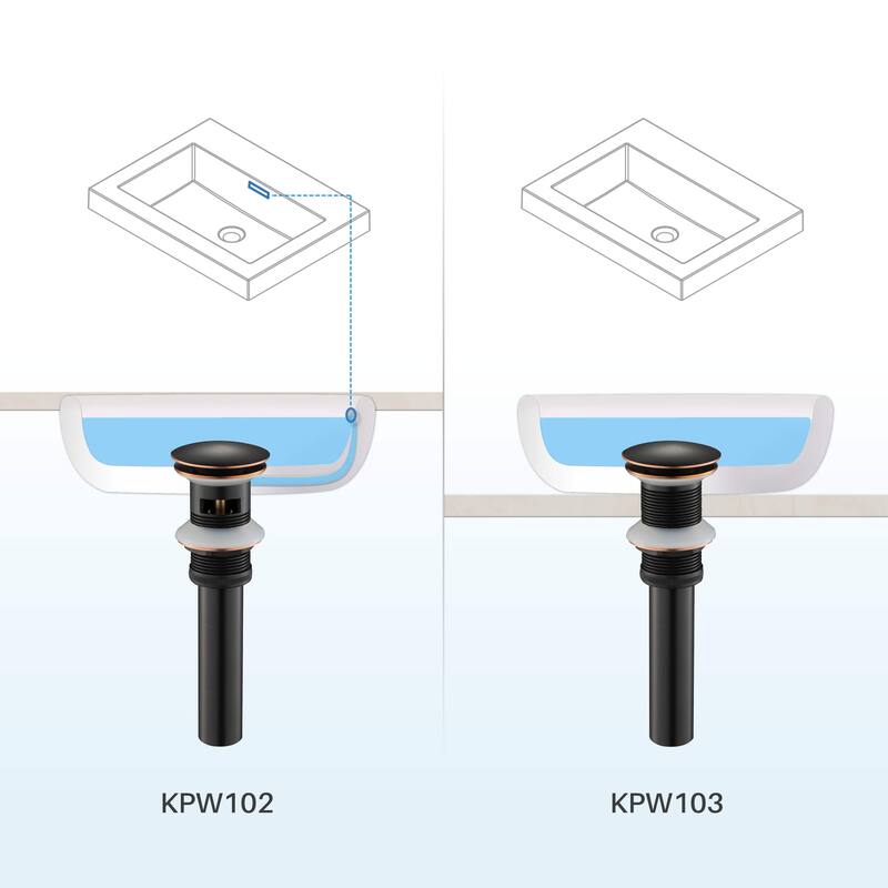 Bathroom Sink Pop Up Drain Stopper Full Cover without Overflow