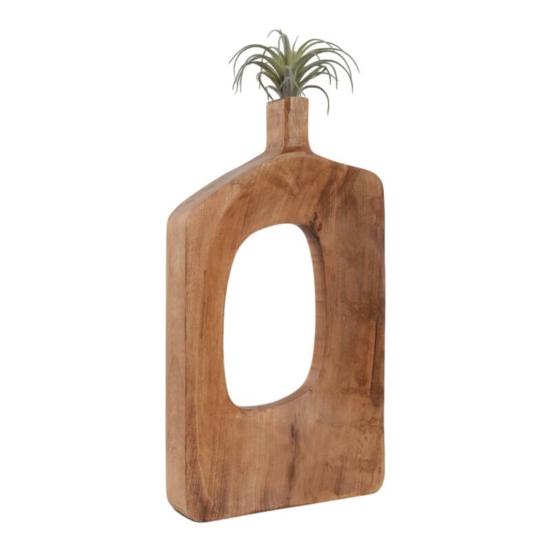 Wood Decorative Vase Cutout Center Tall Stylish Statement Decor