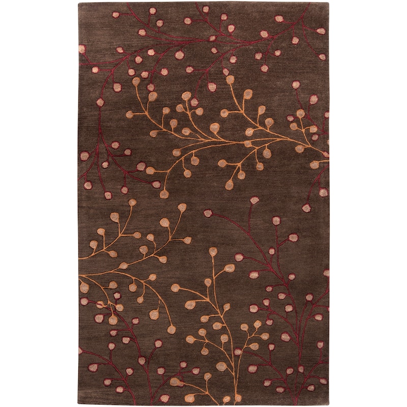 Sakura Handmade Transitional Floral Wool Area Rug