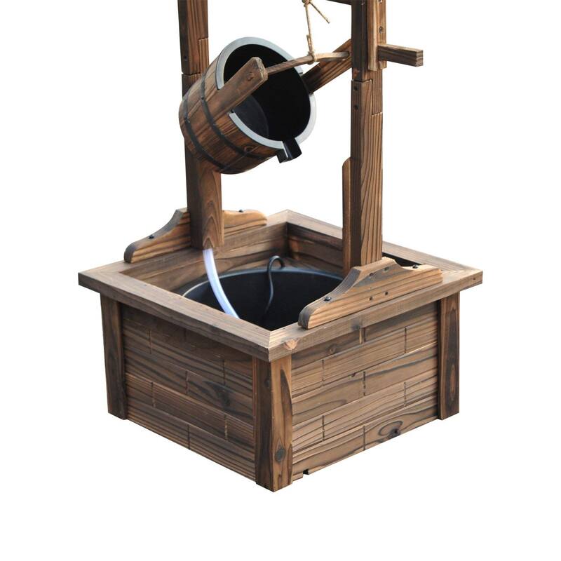 Accent Rustic Wishing Well Fountain