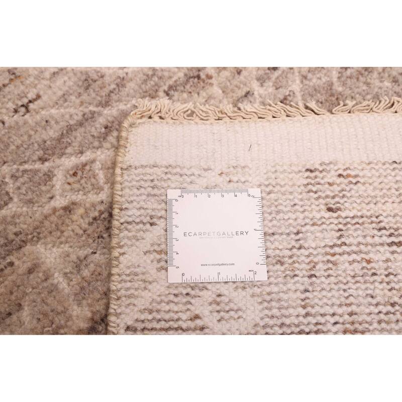 ECARPETGALLERY Hand-knotted Tangier Tan Wool Rug - 5'6 x 8'4