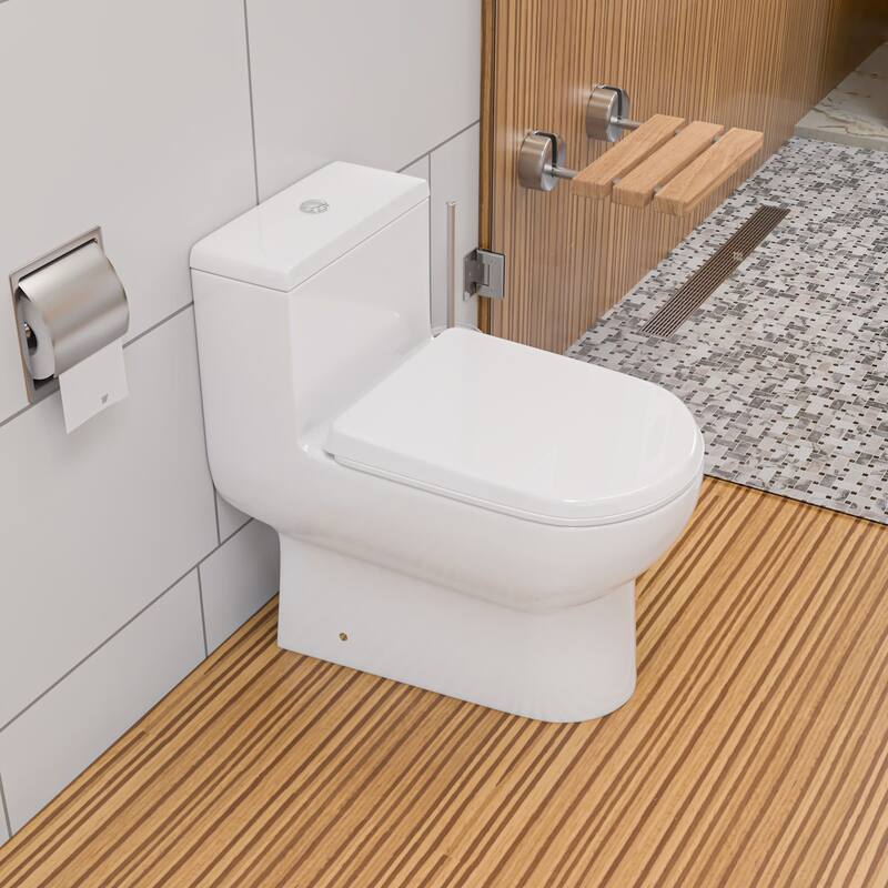 Eago 1.1 / 1.6 GPF Dual Flush One Piece Elongated Toilet - Includes