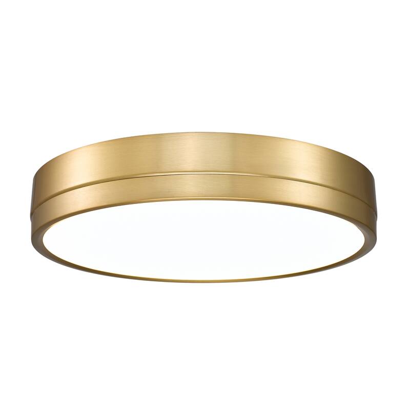 Z-Lite 1006F16-LED Algar 16" Wide LED Flush Mount Drum Ceiling Fixture - Modern Gold