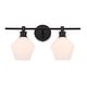 preview thumbnail 9 of 11, Elegant Lighting Gene 2 Light 19" Wide Bathroom Vanity Light with