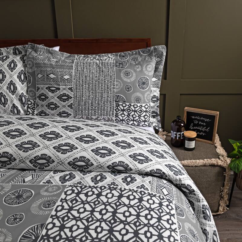 Global Patchwork Down Alternative Comforter and Sham Set