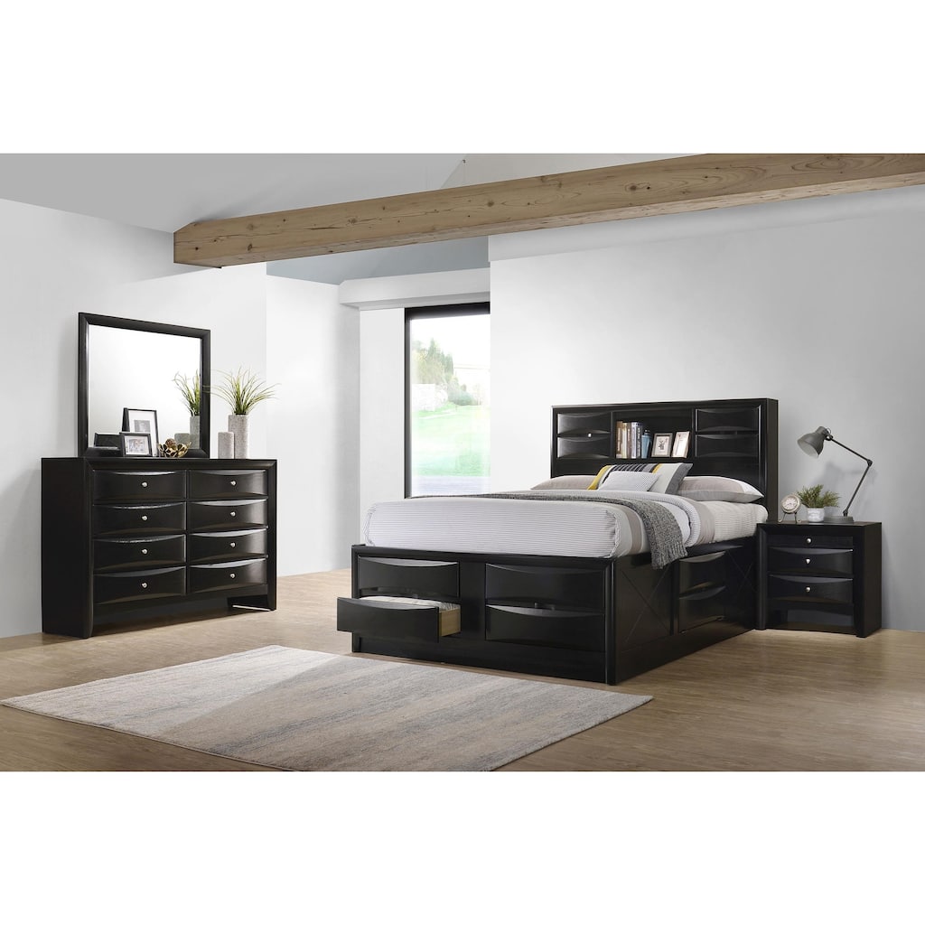 Briana Black Storage Platform Bedroom Set