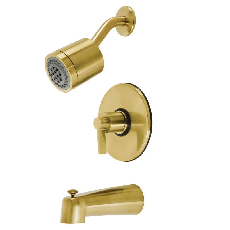 Kingston Brass NuvoFusion Tub and Shower Faucet - Brushed Brass