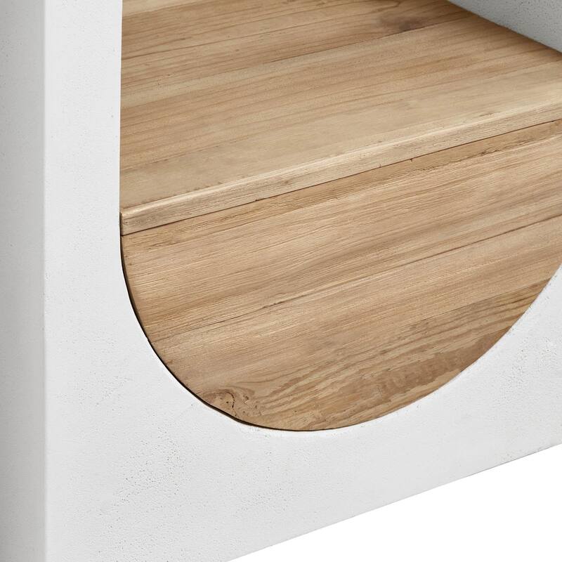 Renaissance 31" Pine Console, White/ Brown