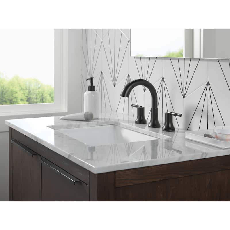 Delta 3559-PD-DST Trinsic 1.2 GPM Widespread Bathroom Faucet with Pull