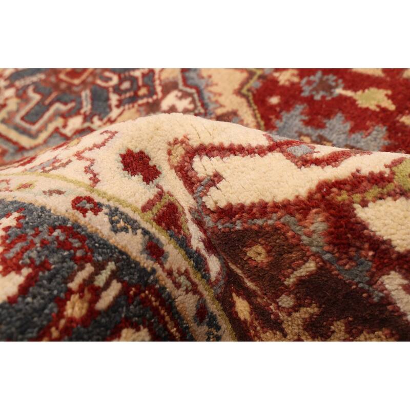 ECARPETGALLERY Hand-knotted Serapi Heritage Dark Red Wool Rug - 3'11 x 6'0