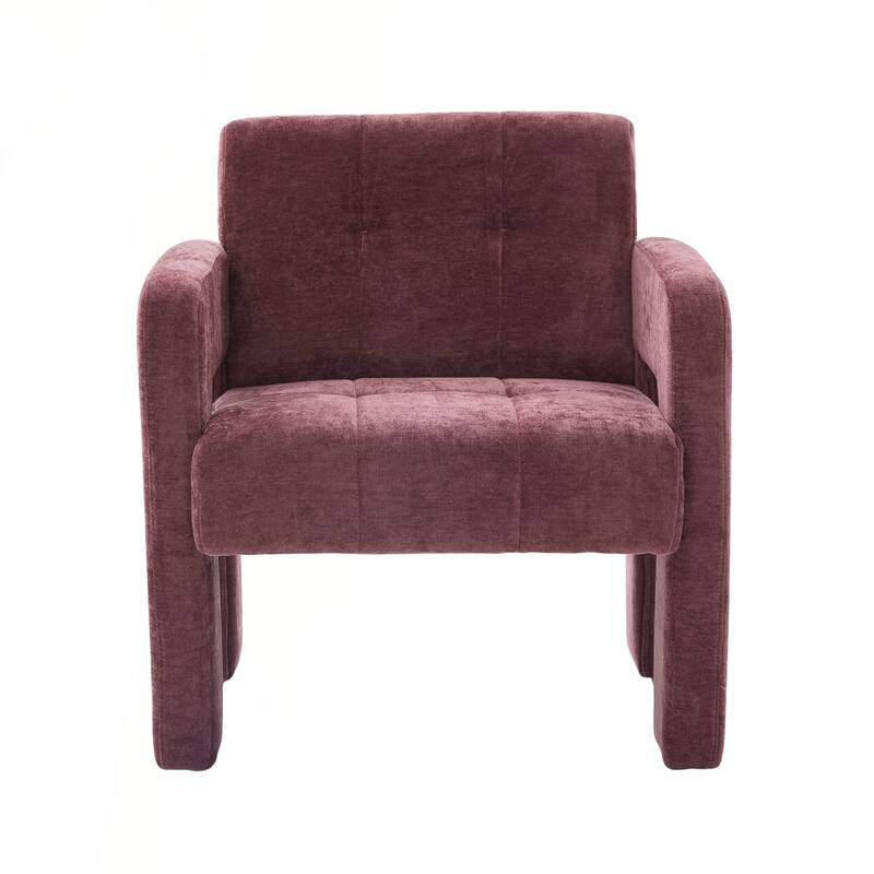 Modern Minimalist Casual Single Armchair Living Room, Bedroom, Office Area Upholstered Chair Comfortable Padded Armchair
