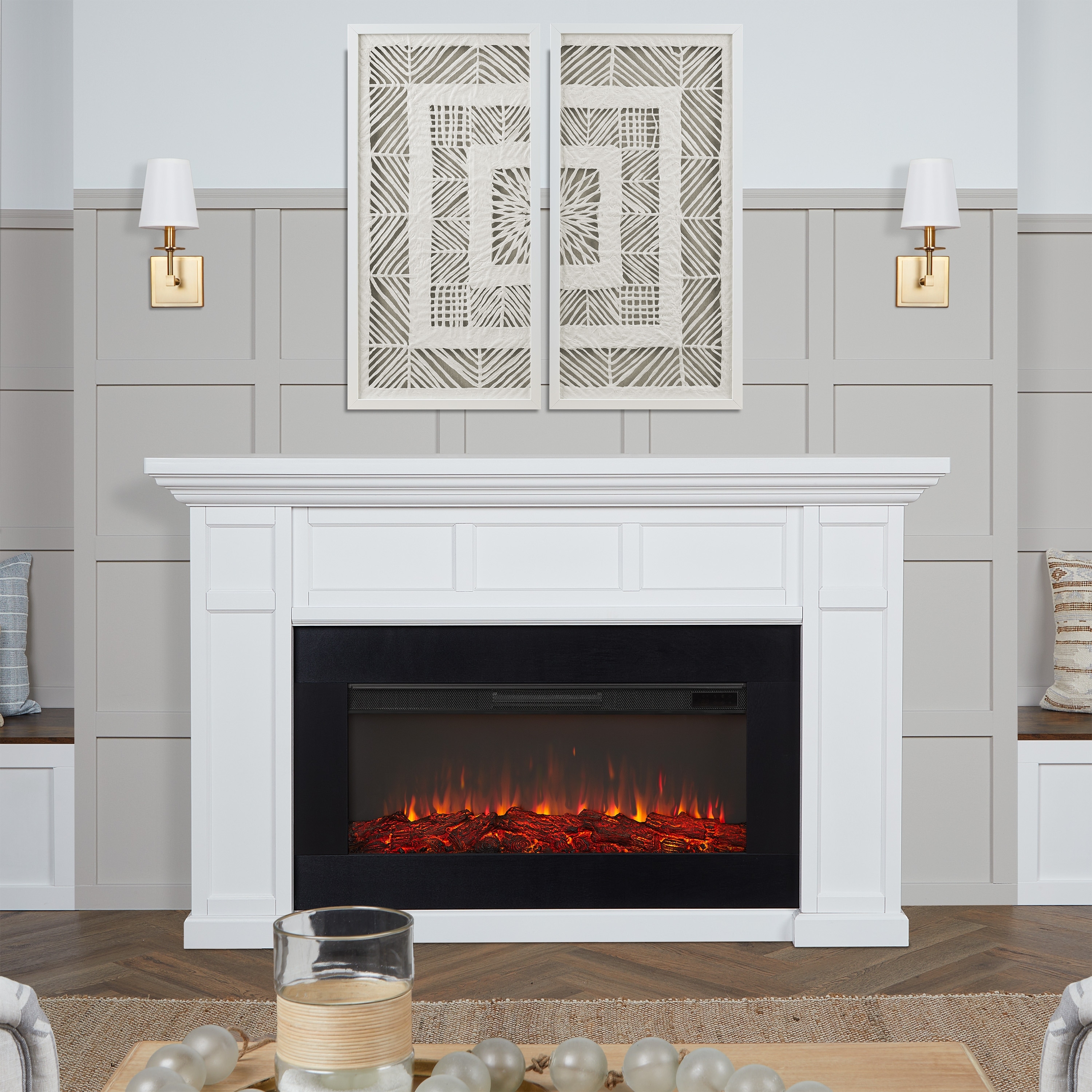 Real Flame Alcott 75" Electric Landscape Fireplace