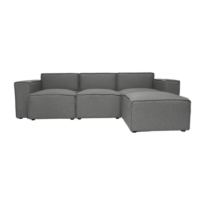 Contemporary 4 Piece Modular Sectional Sofa with Ottoman