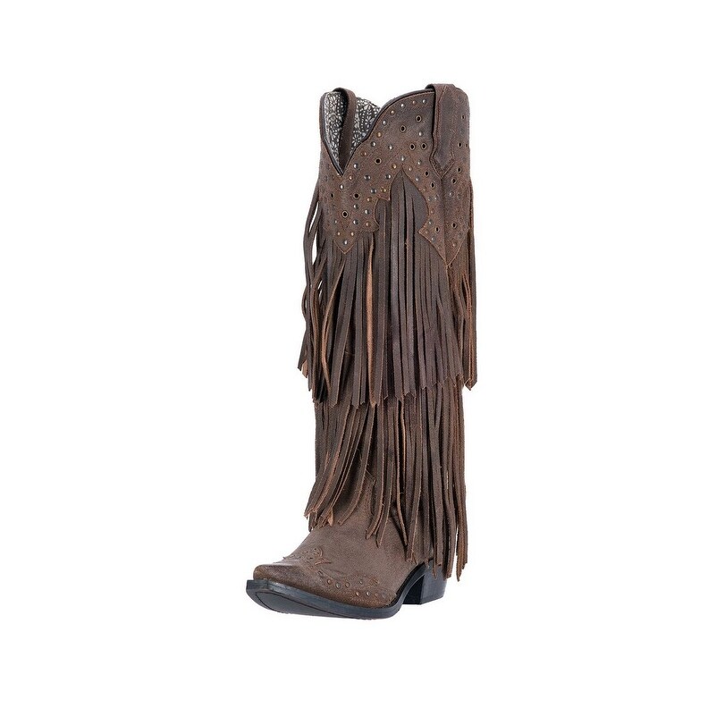 womens fringe western boots