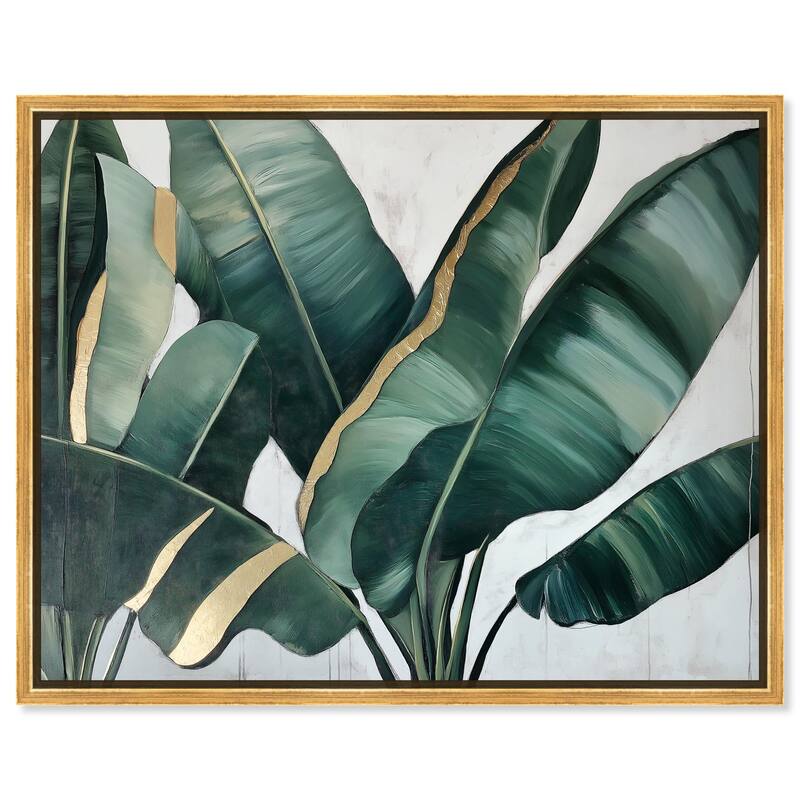 Jungle Jewel Jade I Canvas by Art Remedy - 36" x 30" - Gold