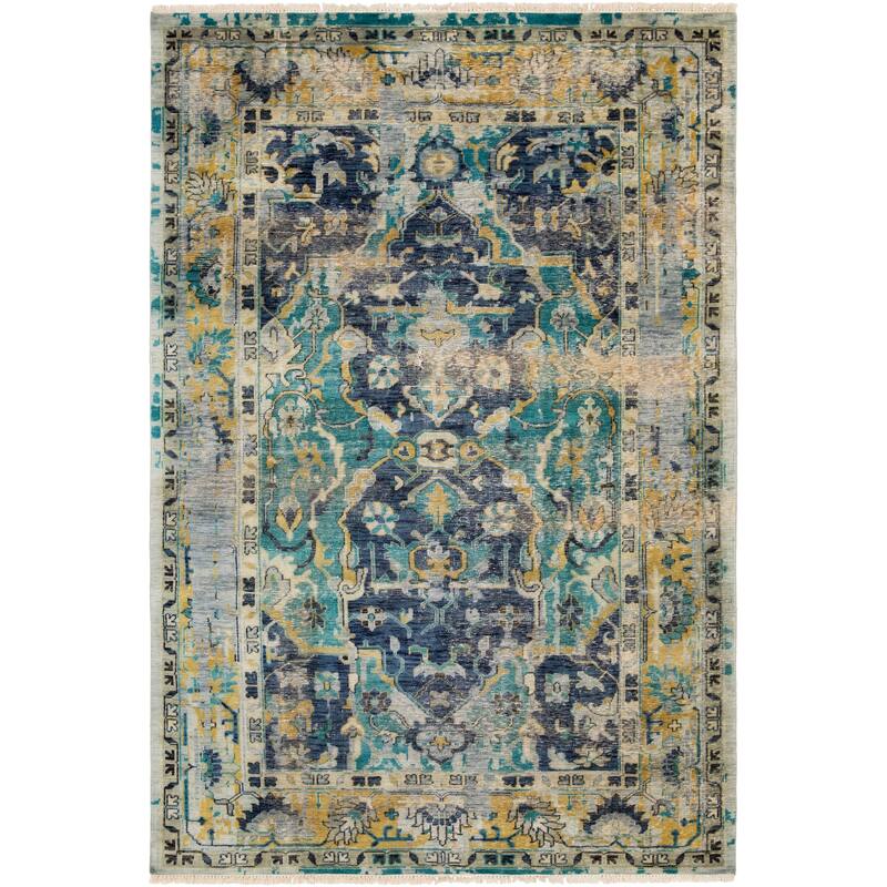 Hand-Knotted Umbriel Wool Area Rug - 9' x 13'