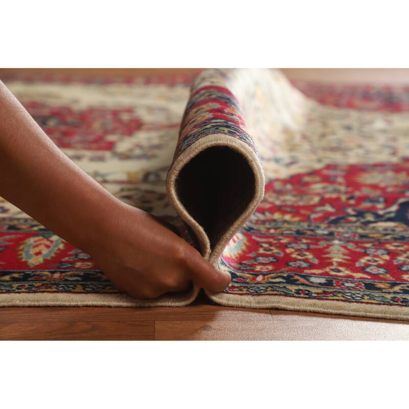 Hand Knotted Oriental 100% Wool Carpet Traditional Floral Beige & Ivories Tabriz Area Rug - 9' 10'' X 6' 5''